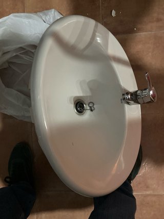 Lavabo de encimera con grifo monoblock