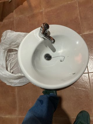 Lavabo de encimera con grifo monoblock