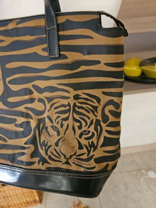 Borsa shopper Braccialini con stampa tigre