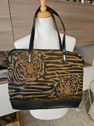 Borsa shopper Braccialini con stampa tigre