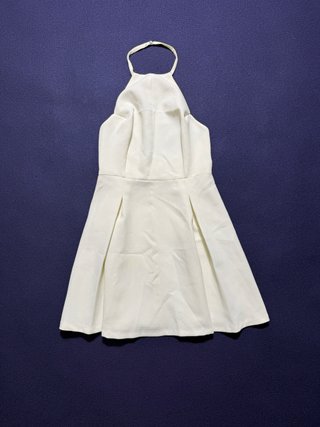 Vestido Zara Halter Blanco Talla S