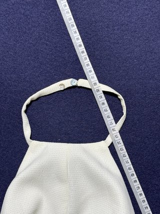 Vestido Zara Halter Blanco Talla S