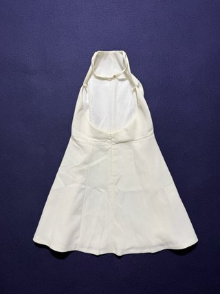 Vestido Zara Halter Blanco Talla S