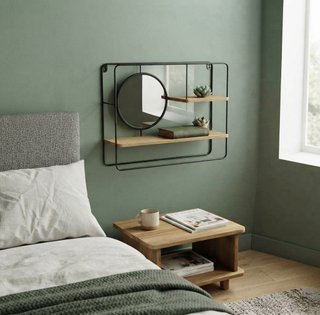 Estantería Metálica con Espejo y Madera