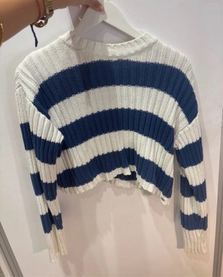 Jersey de rayas azul y blanco