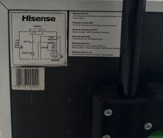 Nevera pequeña Hisense blanca