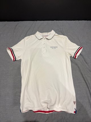 Polo Guess Blanco con Rayas