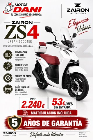 ZAIRON ZS4 IDEAL CIUDAD REPARTO DESDE 53€/MES