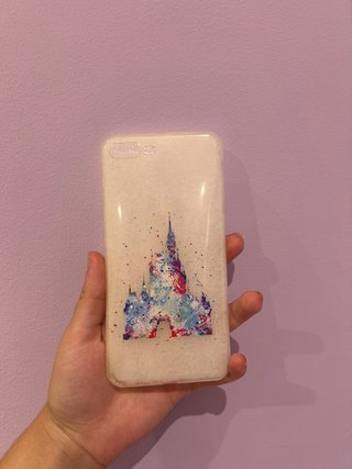 Custodia per telefono con castello in stile acquarello per iPhone 7 Plus