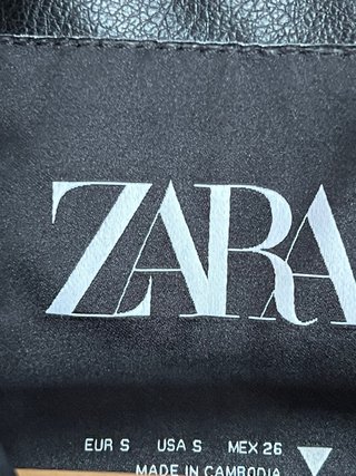 Cazadora Biker Efecto Piel Zara oversize