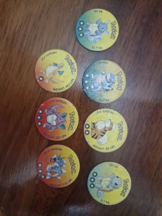 Set de 7 Tazos Pokémon