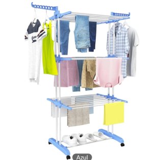 Tendedero Vertical Plegable Azul