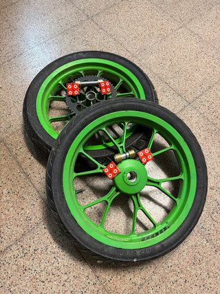Llantas Supermotard Verdes