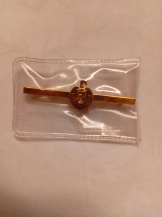 Pasador corbata dorado FJ