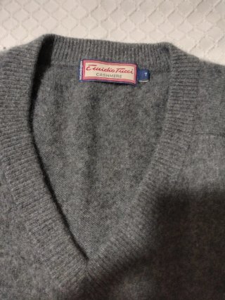 Jersey pico cashmere Emilio Tucci gris