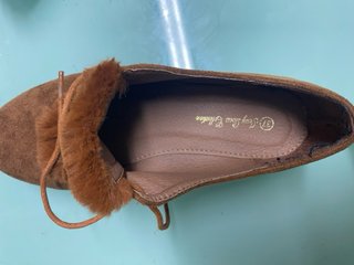 Botines ante pelo camel talla 37