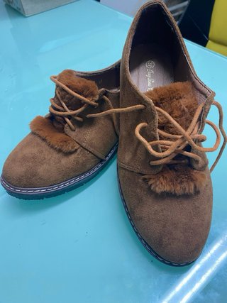 Botines ante pelo camel talla 37