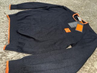 Jersey Hermès Negro Naranja Talla M