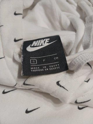 Sudadera Nike Swoosh blanca con capucha | Talla S