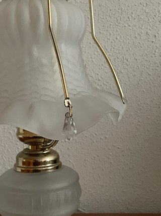 Lámpara Vintage de Laitón y Vidrio