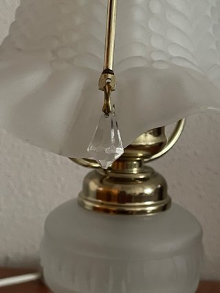 Lámpara Vintage de Laitón y Vidrio