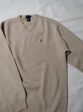 Jersey Gant Pico Lana Beige Talla L