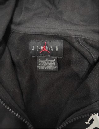 Sudadera Jordan Negra con Capucha