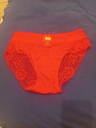 Braga roja encaje talla XXL