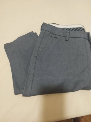 Pantalón de vestir hombre azul grisáceo