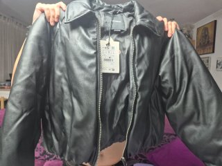 Chaqueta bomber cuero Pull&Bear Talla L