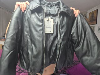 Chaqueta bomber cuero Pull&Bear Talla L