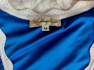 Vestido Tricot Azul y Blanco Camaleónica