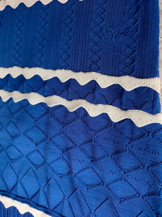 Vestido Tricot Azul y Blanco Camaleónica