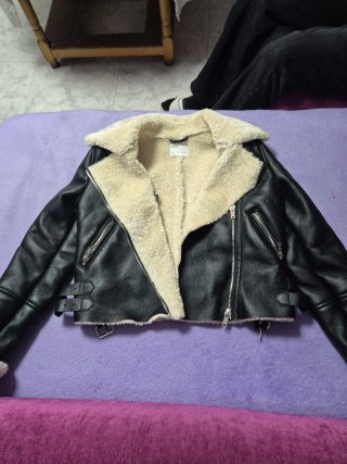 Chaqueta Biker Piel Sintética Bershka XS