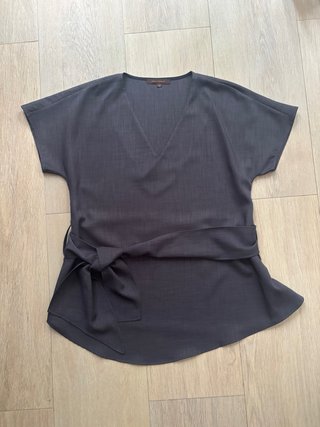 Camisa Adolfo Domínguez Gris-azul con Cinturón
