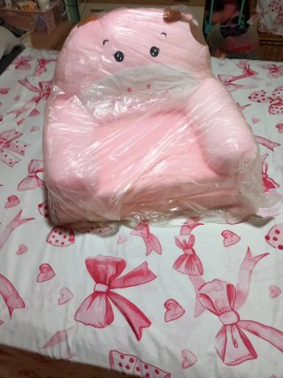 Sillón Infantil de Peluche Rosa