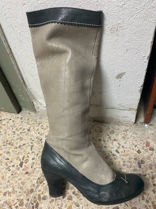 Botas altas tacón puntera redonda