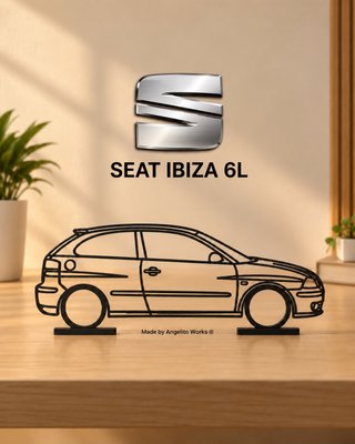 SEAT Ibiza 6L Maqueta Silueta 3D 20cm