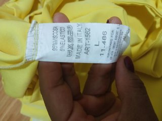 Conjunto Blazer y Pantalón Amarillo talla  L (S