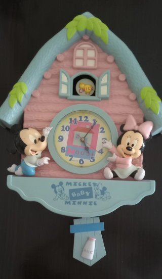 Reloj Cuna Mickey y Minnie Disney