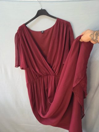 Vestido largo fiesta con bolso