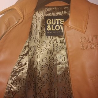 Chaqueta bomber GUTS & LOVE piel marrón