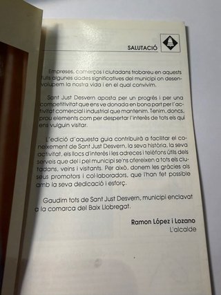Guía municipal Sant just desvern 1992