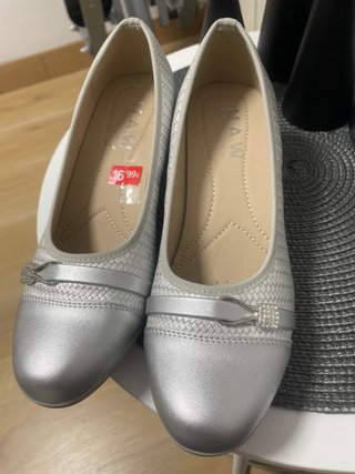 Zapatos NAW Talla 39 Plata