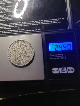 Bélgica 5 Francos Plata 1871