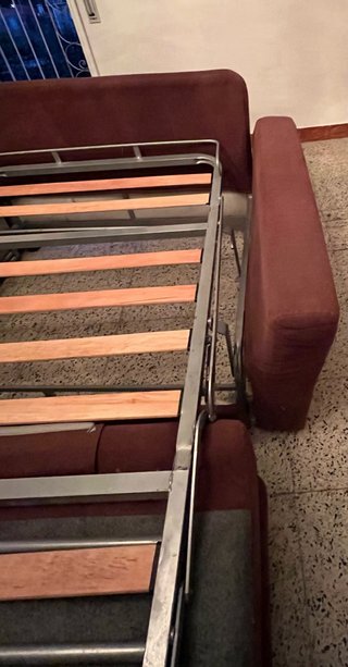 Sofá Cama de Tela Marrón
