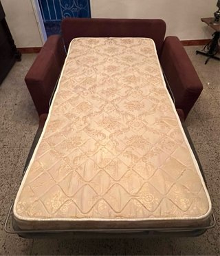 Sofá Cama de Tela Marrón