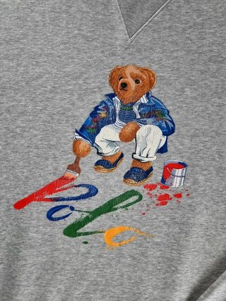 Sweater Polo Bear by Polo Ralph Lauren Men XL Grey
