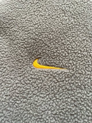 Nike Half Zip Fleece Hoodie Beige Khaki Swoosh S