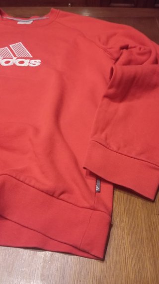 Sudadera Adidas Roja Logo Grande | Talla [M]